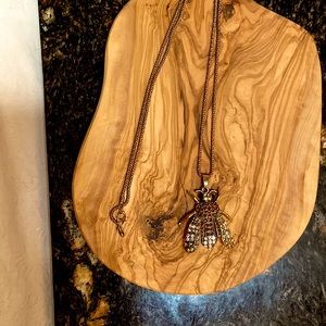 Bejeweled Bug pendant with matching chain